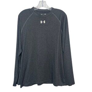 Under Armour Long Sleeve Athletic Shirt Mens Large Charcoal Gray Heat Gear
